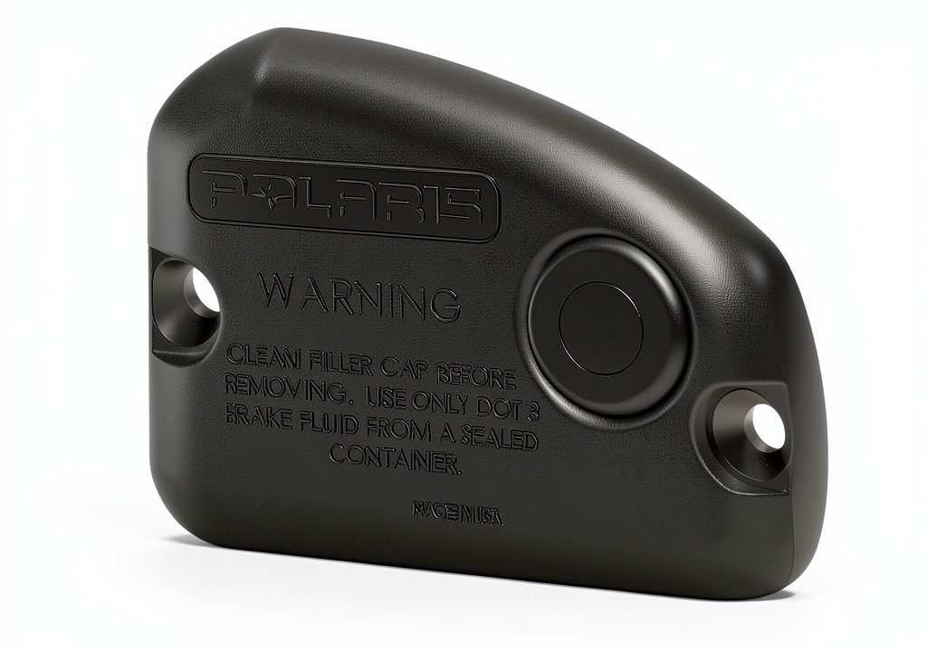 Installing Polaris Master Cylinder Cap 2202725 Performance Fit on a wooden desk