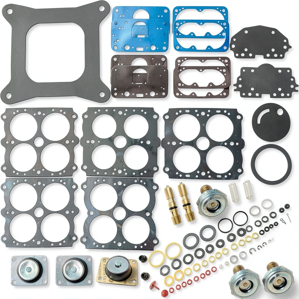 Installing Holley 4150 Carburetor Rebuild Kit SeaEagles on a wooden workbench