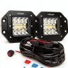 Nilight ZH413 Flush Mount Light Pods 12V 42W Aluminum White-0